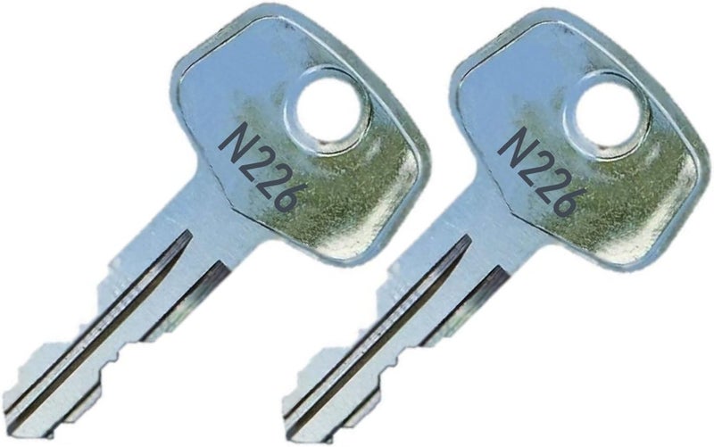 2 Thule N226 Replacement Keys - Roof Racks, Rails, Cargo Box, Carriers, Crossbars, Haulers, Bags (Codes N001-N250 or N001R-N250R) Better Than OEM!